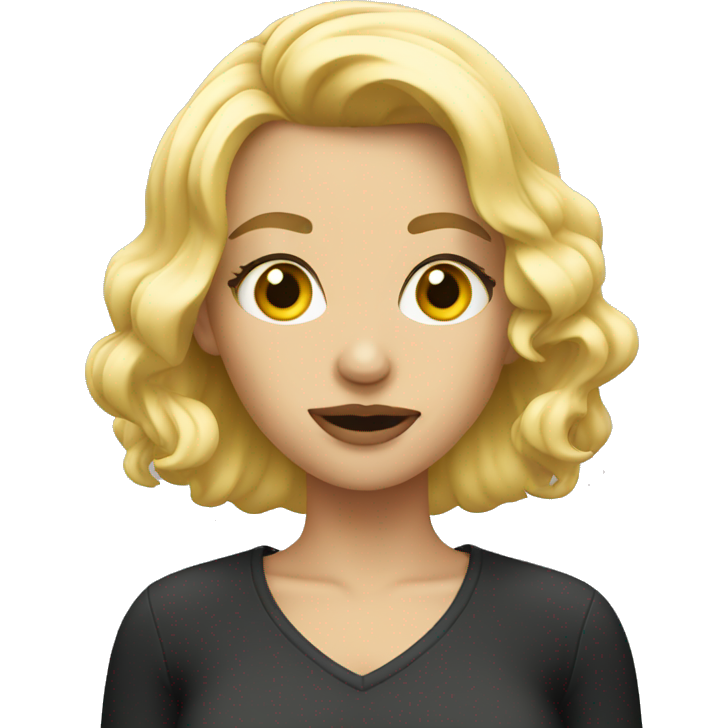 Blonde girl with a cigarette