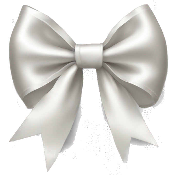 White satin bow