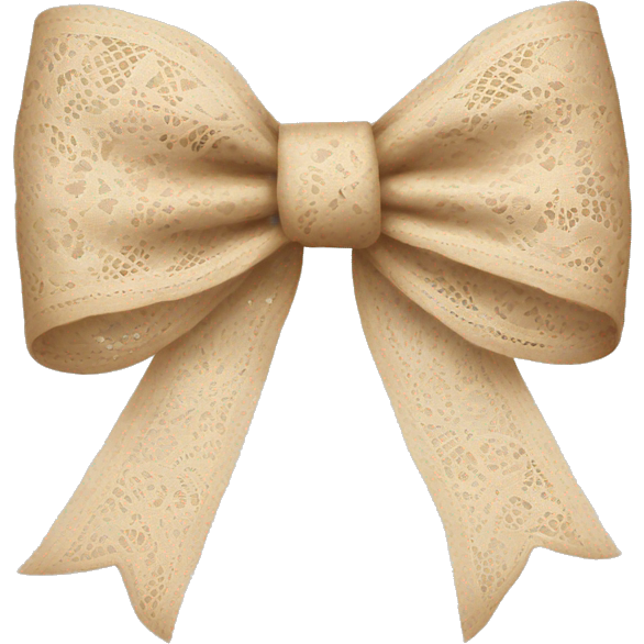 Beige lace bow
