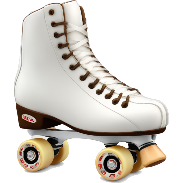 One White artistic rollerskate from edea flamenco with brown toestop