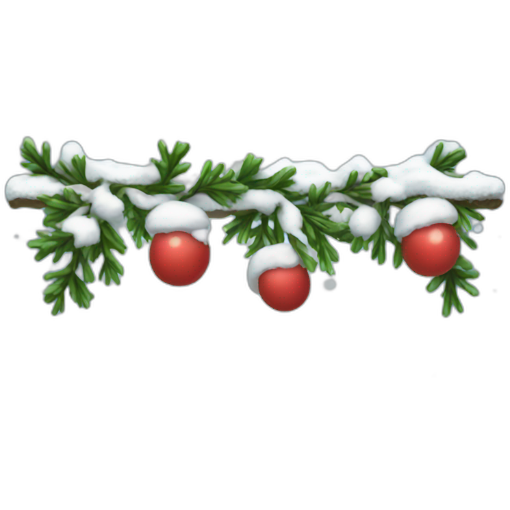 Snow and garland