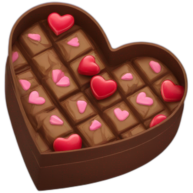 Heart chocolate box