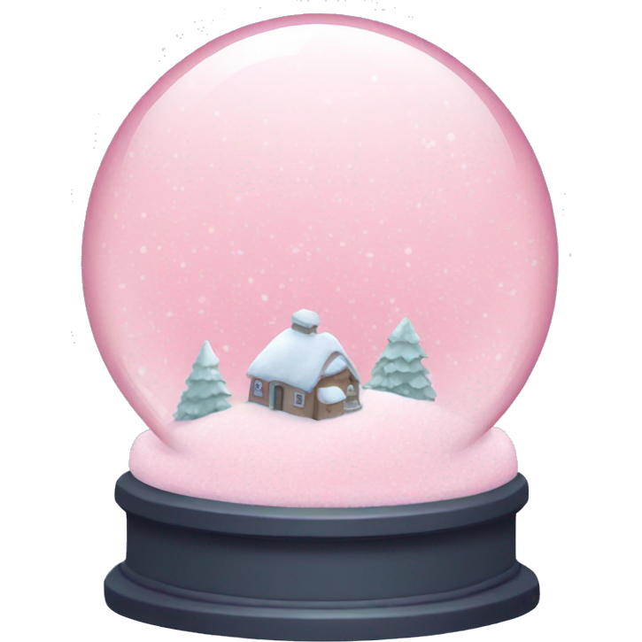 Pastel pink snow globe