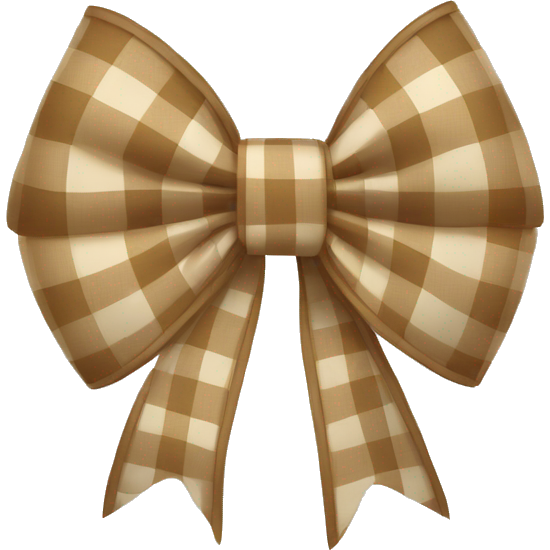 Beige plaid bow