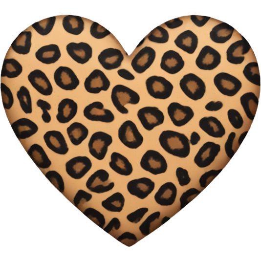 Leopard print heart