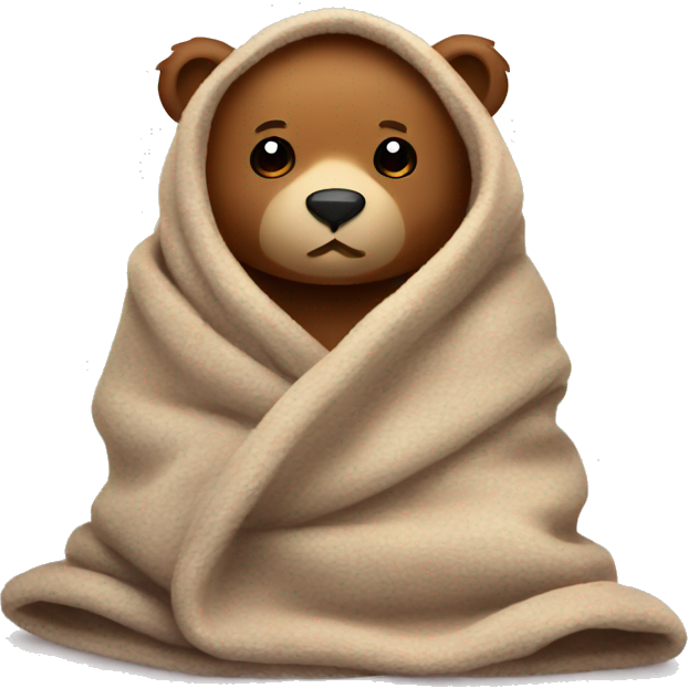 Bear cozy in blanket