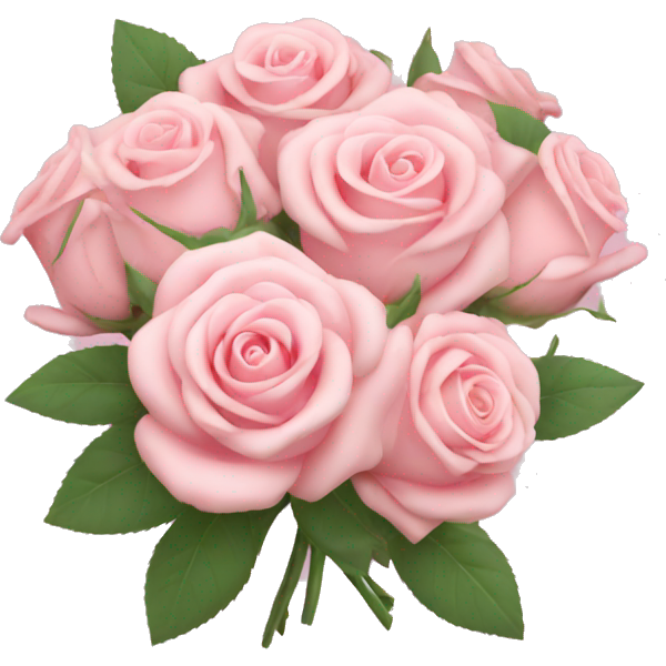 Pastel Pink roses bouquet with bow