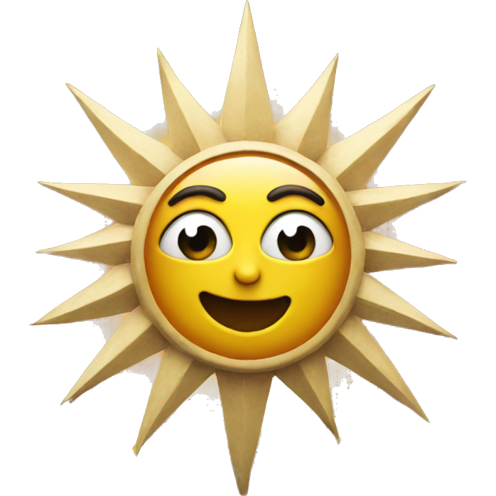 Star with the face of the Sun emoji