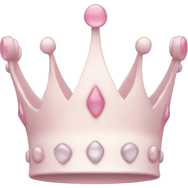 White and pastel pink crown