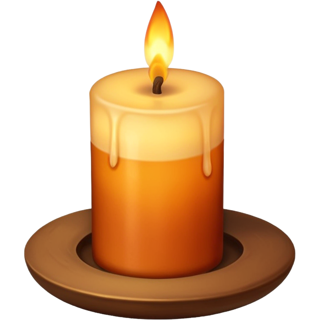 Brown autumn candle
