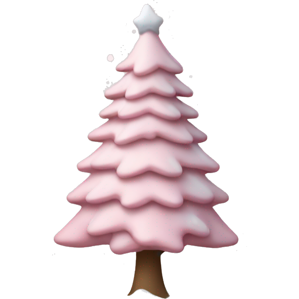 Light pink christmas tree with snow