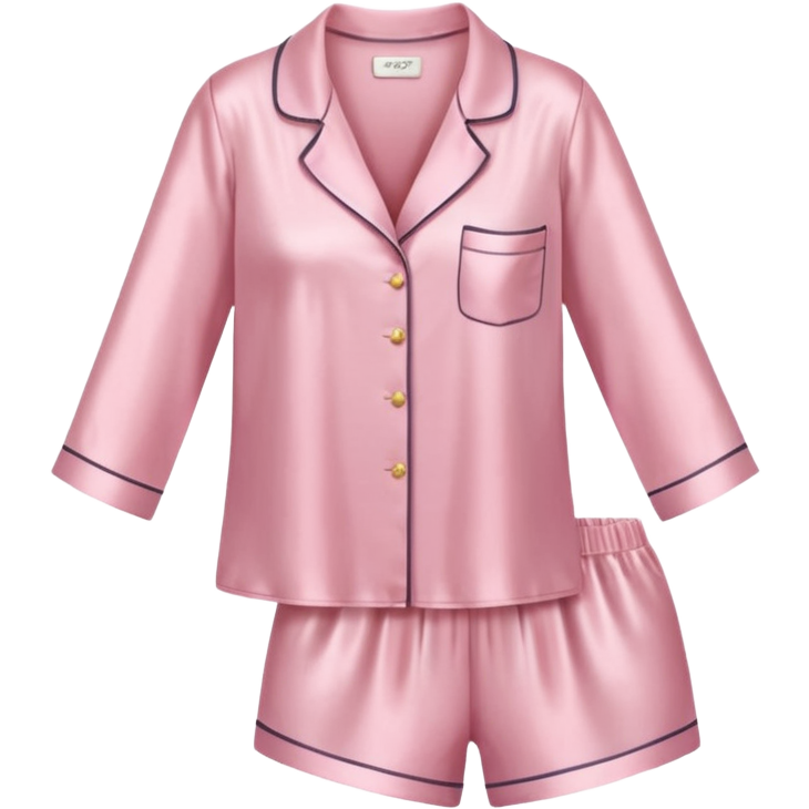 Light pink silk pyjamas set