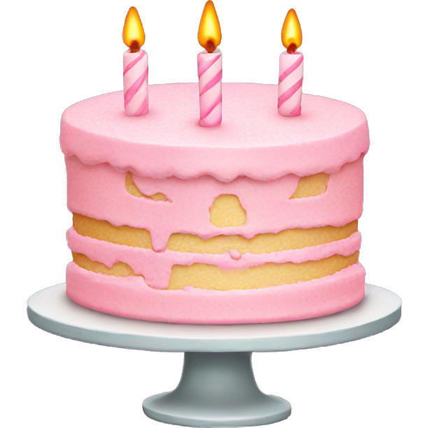 Pastel pink birthday cake