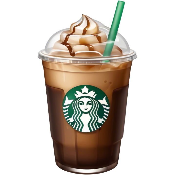 Starbuck ice coffee with ice cubes