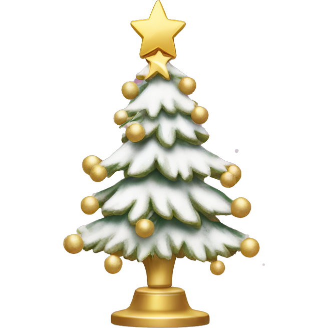 Girlie Christmas tree with snow and pink ornaments and a gold tree topper
