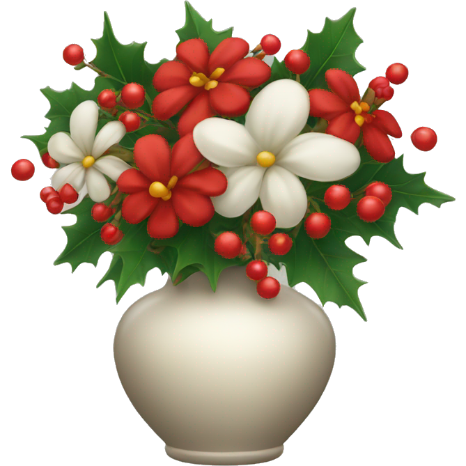 Christmas vase with flowers