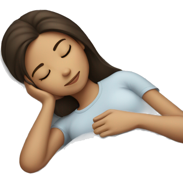 Brunette girl sleeping