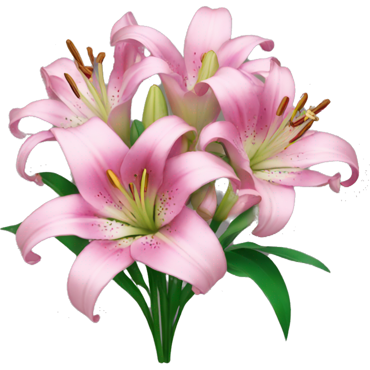 Pink lily flower bouquet