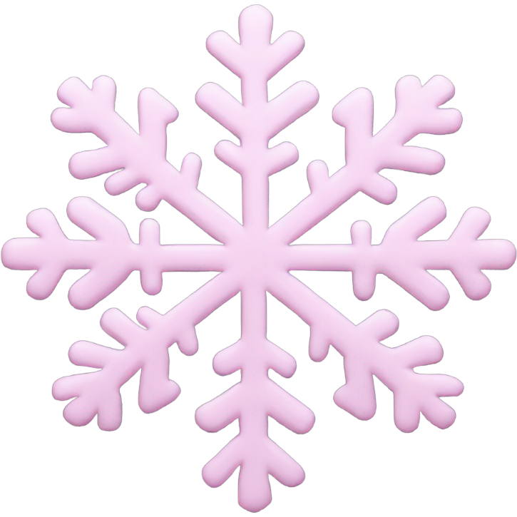 Pastel pink snowflake