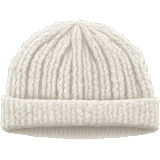 White knitted wool cap piece of clothing