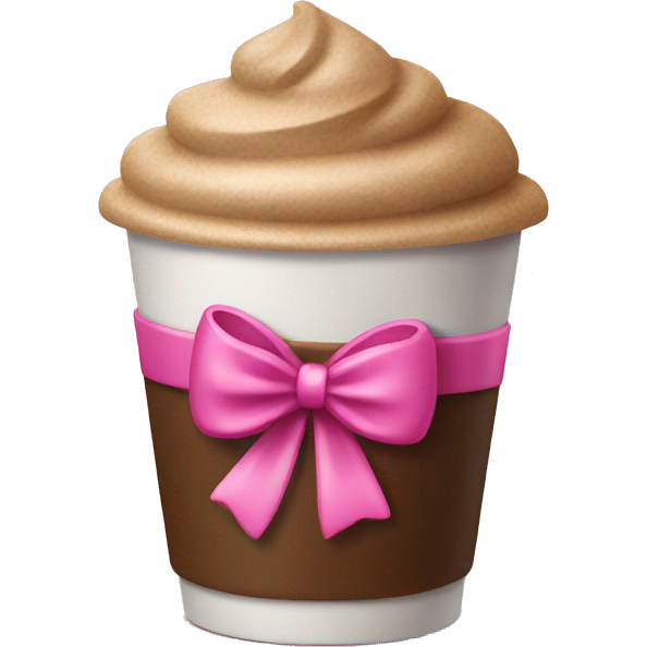 Coffee with a pink bow