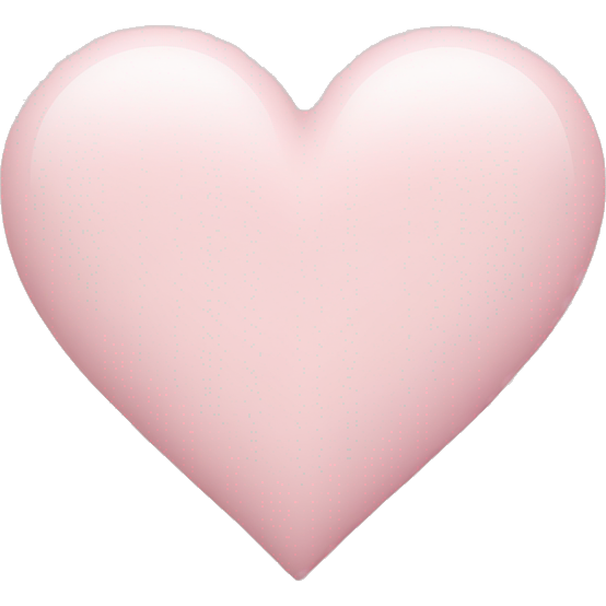 Light pink heart, powder pink shade