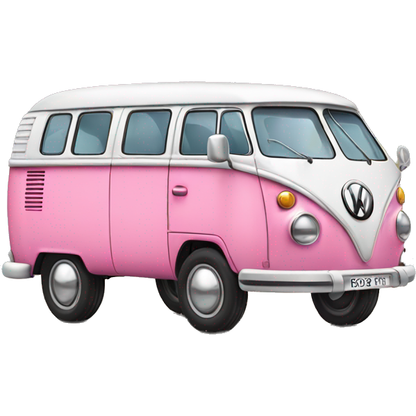 Pink Volkswagen bus￼