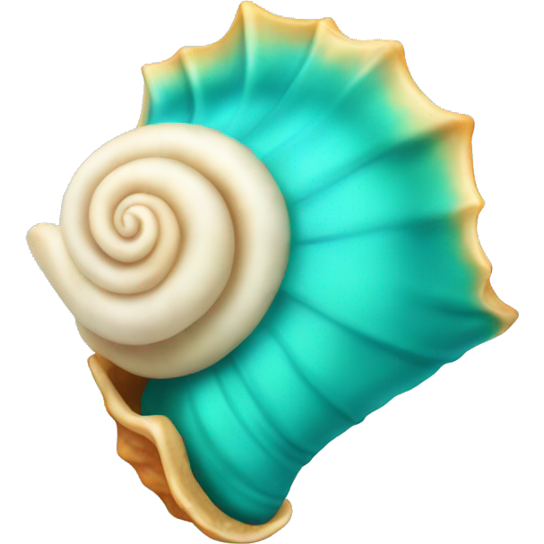 Punchy turquoise conch