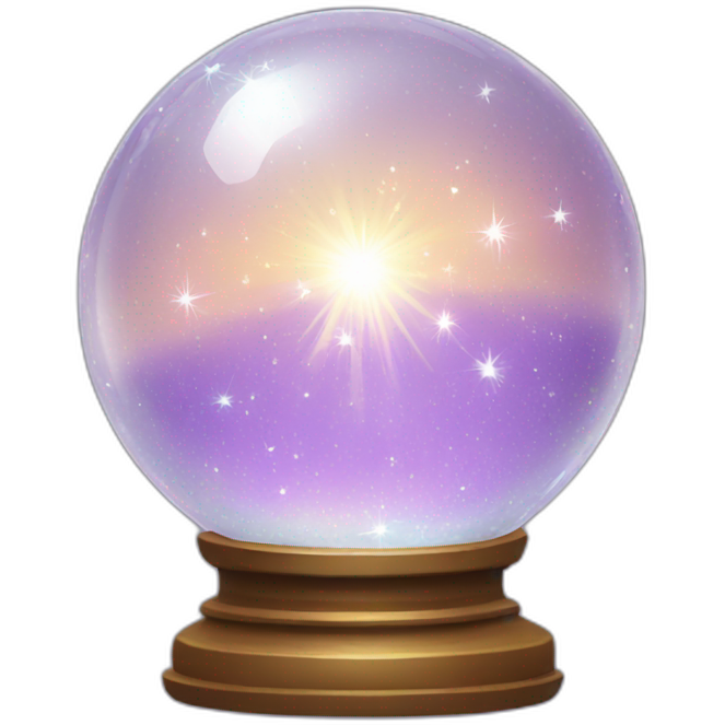 Crystal ball sparkles