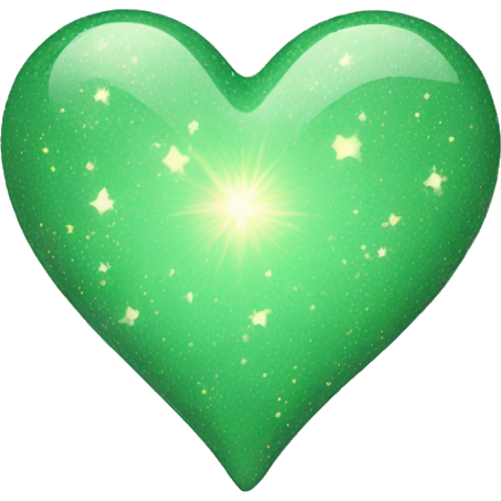 Fairy dust sage green heart
