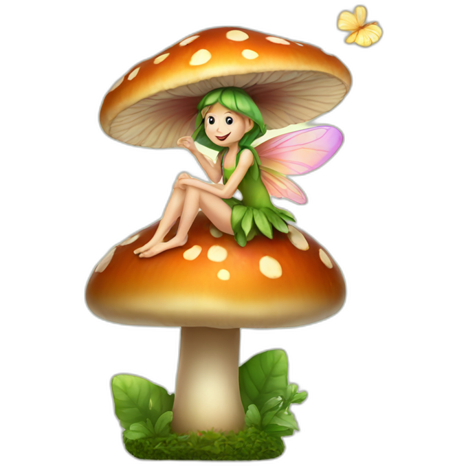 Fairy on a mushroom