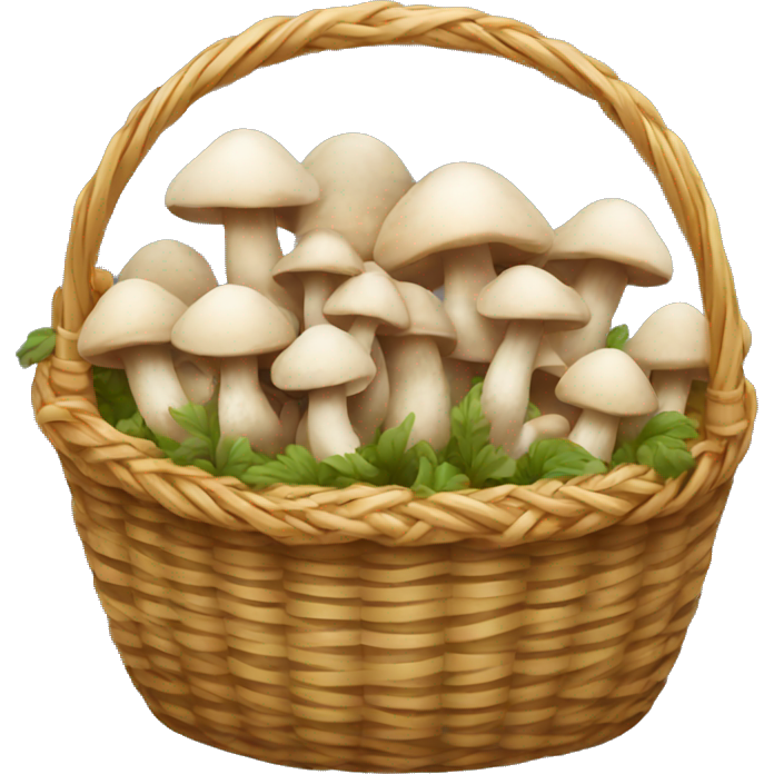 Wicker Basket of mushrooms