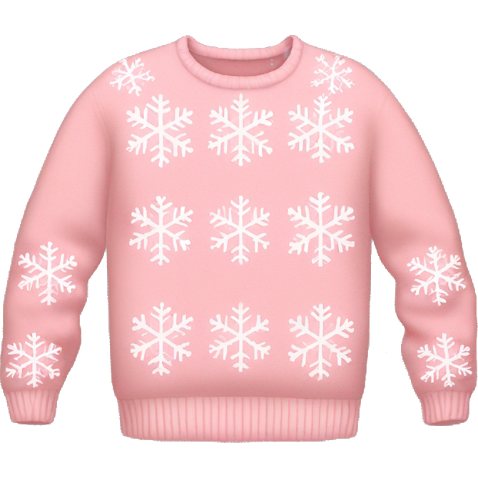 Light pink snowflake sweater