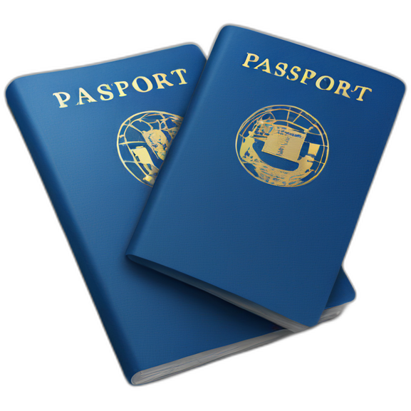 Blue passport document
