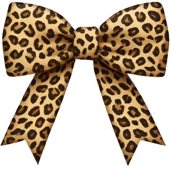Leopard print bow