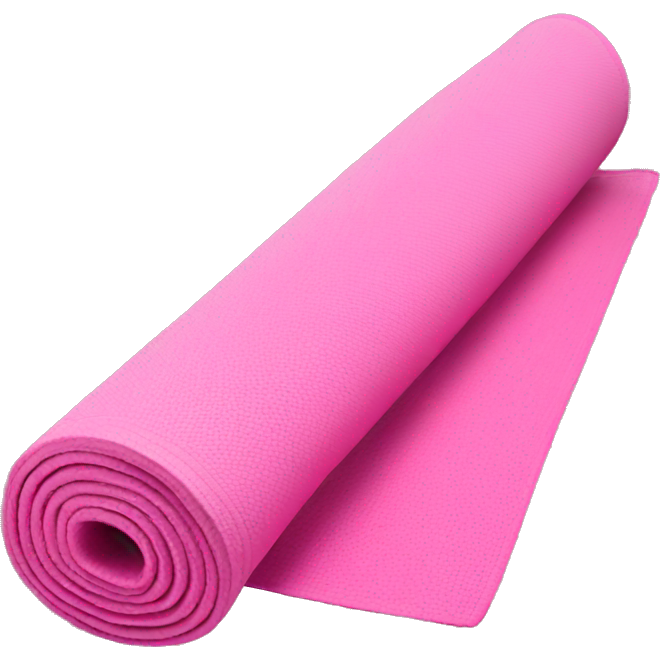 Pink yoga mat rolled up