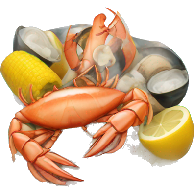 Seafood boil in a see through bag