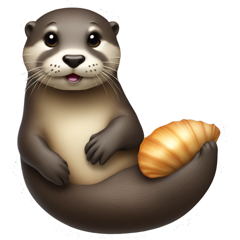 Otter holding a shell