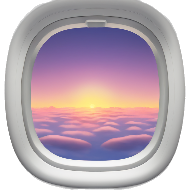 Beautiful sunrise from a window plane