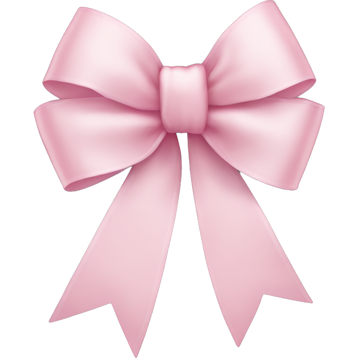 Light pink ribbon bow