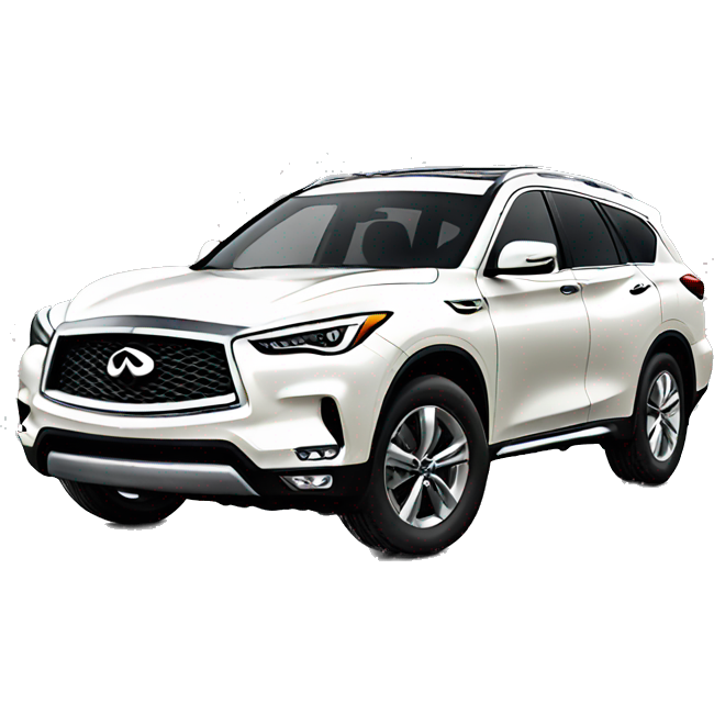 White Infiniti suv
