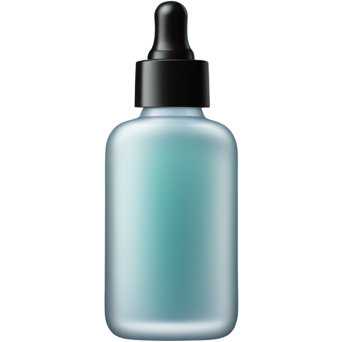 Face serum transparent matte bottle