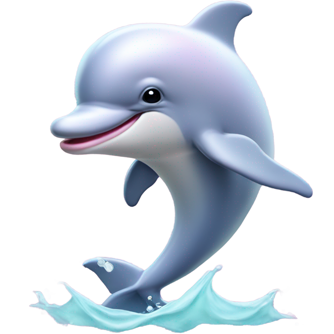 Pastel pink colors dolphin