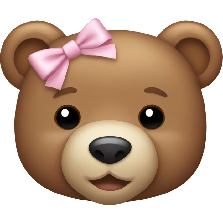 Teddy bear with light pink bow