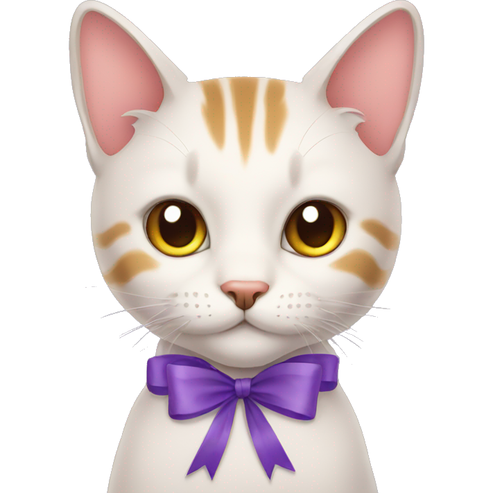 Cat with ribbon