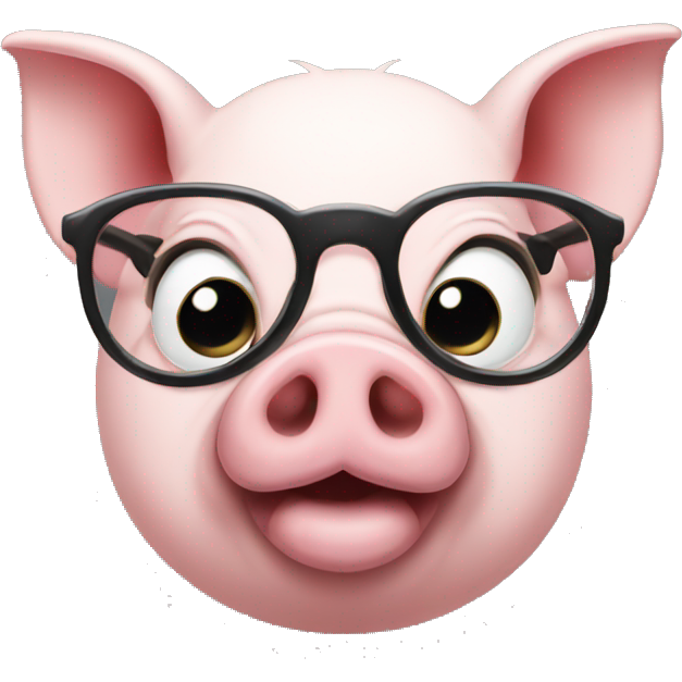 Pig with glasses