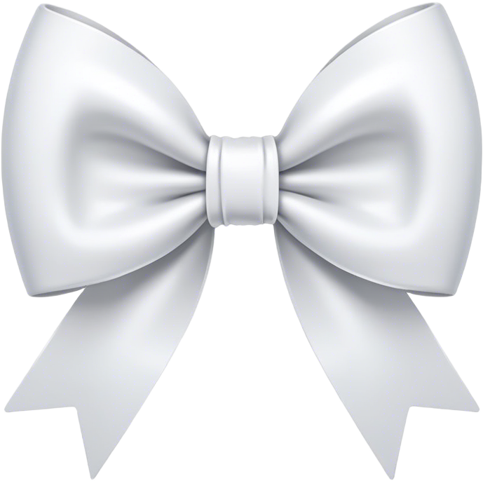 White bow on white bow