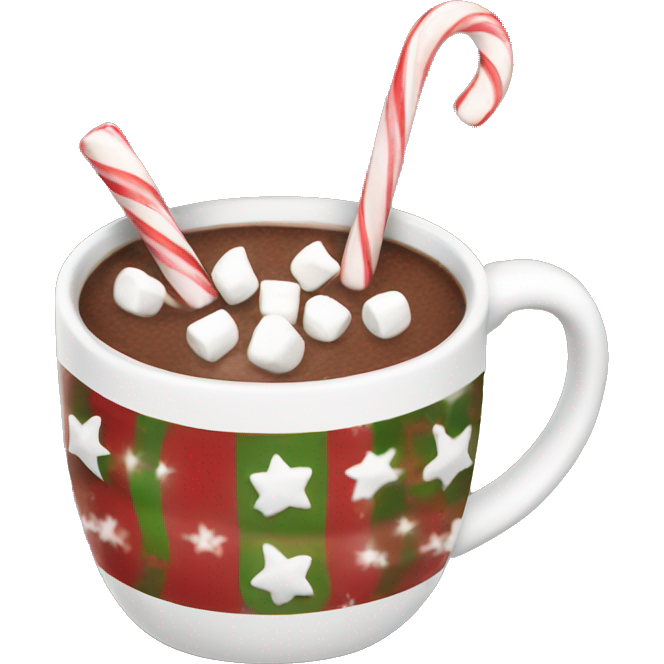 Christmas hot chocolate mug with marshmallows