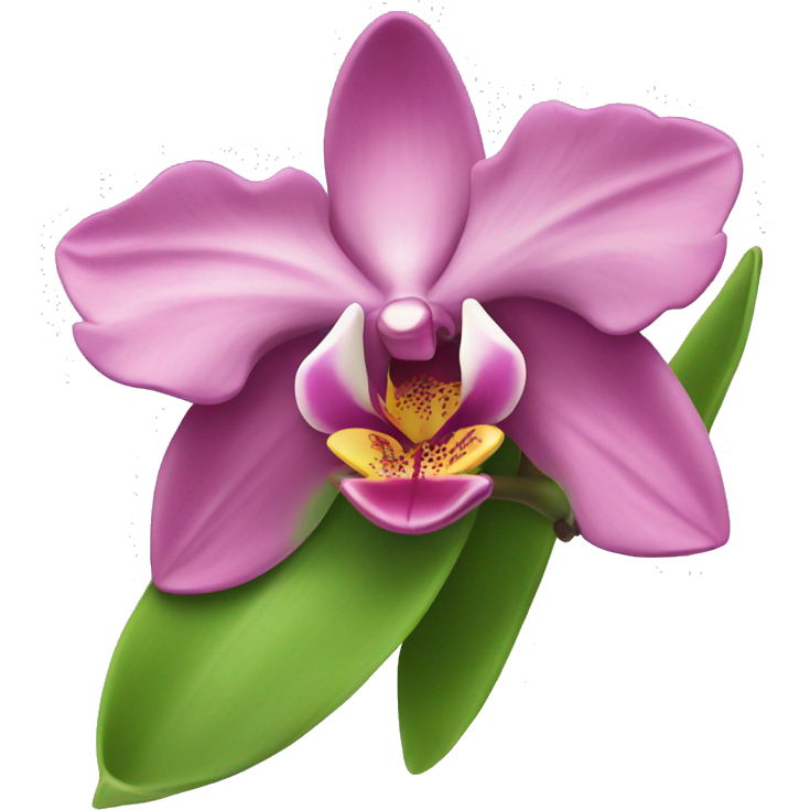 Pink and green orchid