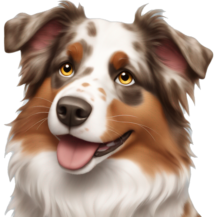 Red Merle Australian shepherd with a girl